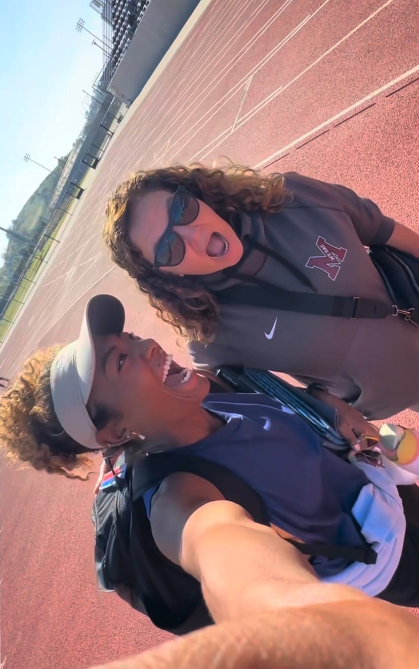 Robyn Brown and her coach